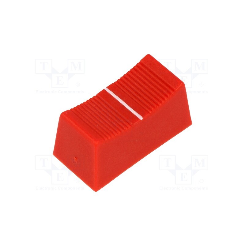 10 pcs : CS1 TYPE A RED - Knob: slider, red, 23x11x11mm, Width shaft 4mm, plastic