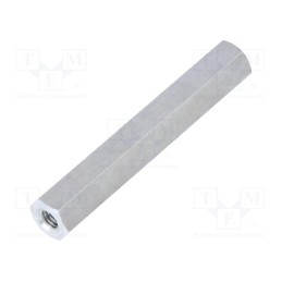 50 pcs : 134X35 - Screwed spacer sleeve, 35mm, Int.thread: M3, hexagonal, aluminium