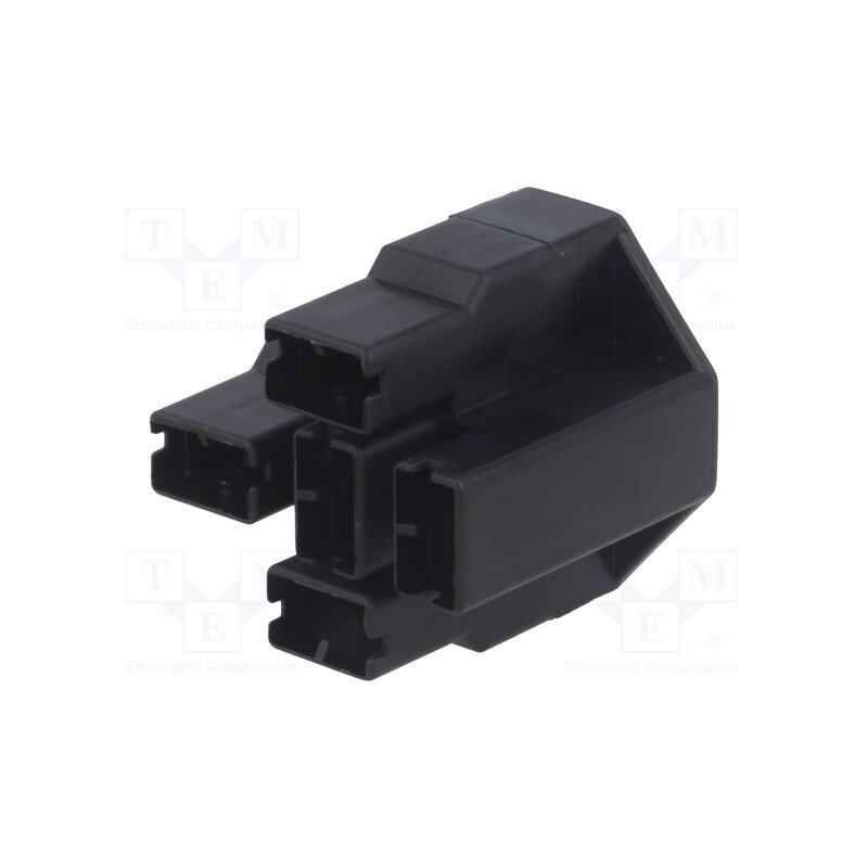 10 pcs : 926526-1 - Terminals cover, female, snap fastener, ways: 5, black