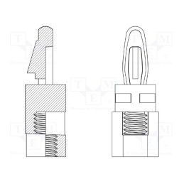 50 pcs : 8G519V41410 - PCB distance, polyamide 66, L: 25.4mm, Plate mount.hole dia: 4mm