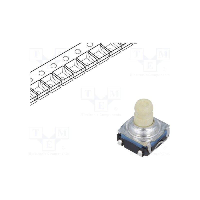 10 pcs : KSC941J LFS - Microswitch TACT, SPST-NO, Pos: 2, 0.05A/32VDC, SMT, none, 7.7mm