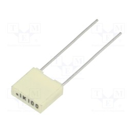 20 pcs : R82EC3100Z370K - Capacitor: polyester, 100nF, 63VAC, 100VDC, 5mm, ±10%, -55÷105°C