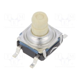 10 pcs : KSC921G LFS - Microswitch TACT, SPST-NO, Pos: 2, 0.05A/32VDC, SMT, none, 7.7mm