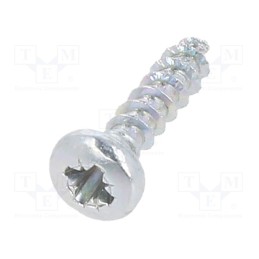 500 pcs : 1148257 - Screw, 3x12, Head: cheese head, Pozidriv, PZ1, steel, zinc, SPAX®