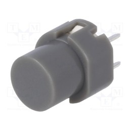 10 pcs : D6R10 F1 LFS - Switch: keypad, Pos: 2, SPST-NO, 0.01A/32VDC, grey, THT, 1.3N, round