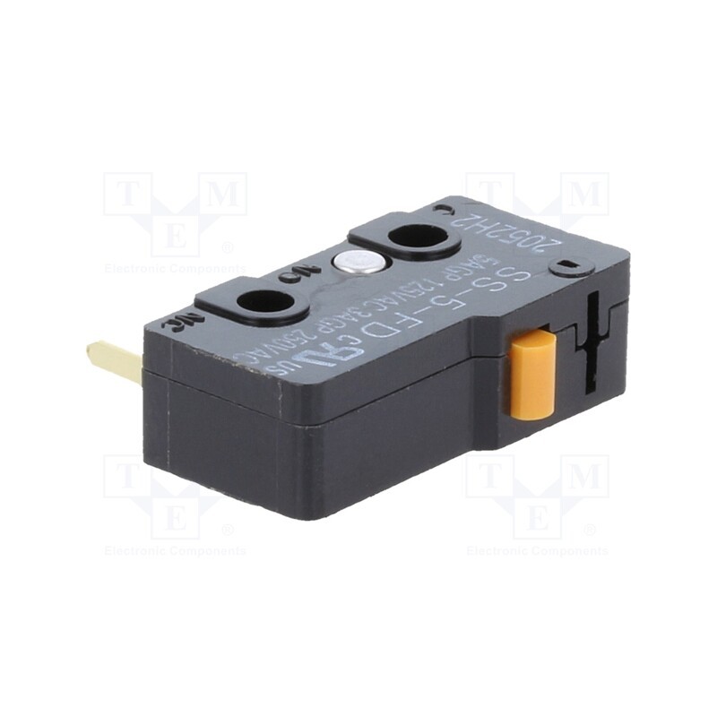 10 pcs : SS5FD - Microswitch SNAP ACTION, 3A/250VAC, without lever, SPDT, ON-(ON)