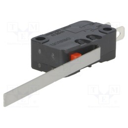 10 pcs : D3V-163-1A5 - Microswitch SNAP ACTION, 16A/250VAC, 10A/30VDC, with lever, SPDT