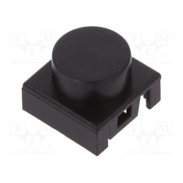 20 pcs : BTN K02 90 - Button, black, Ø8mm, KSA,KSL