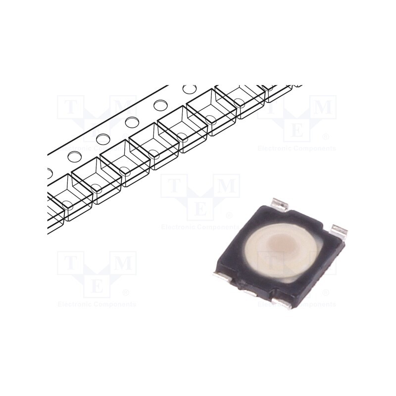 50 pcs : KMT071 NGJ LHS - Microswitch TACT, SPST-NO, Pos: 2, 0.05A/32VDC, SMT, none, 2.3N