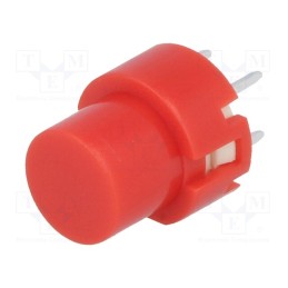 10 pcs : D6R40 F1 LFS - Switch: keypad, Pos: 2, SPST-NO, 0.01A/32VDC, red, THT, 1.3N, round
