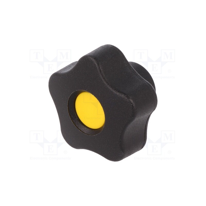 10 pcs : VCT.32 B-M6-C4 - Knob, Ø: 32mm, Int.thread: M6, 12mm, H: 23mm, technopolymer PP