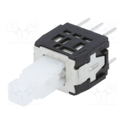 10 pcs : SPPH410100 - Switch: push-button, Pos: 2, DPDT, 0.1A/30VDC, OFF-ON, THT, SPPH