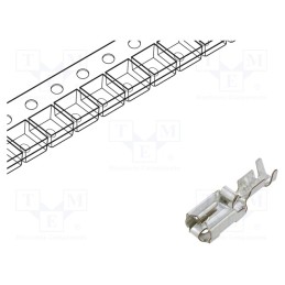 50 pcs : 927854-7 - Terminal: flat, 6.3mm, 0.8mm, female, 1÷2.5mm2, crimped, for cable