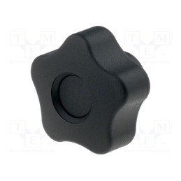 10 pcs : VCT.32 B-M6 - Knob, Ø: 32mm, Int.thread: M6, 12mm, H: 23mm, technopolymer PP