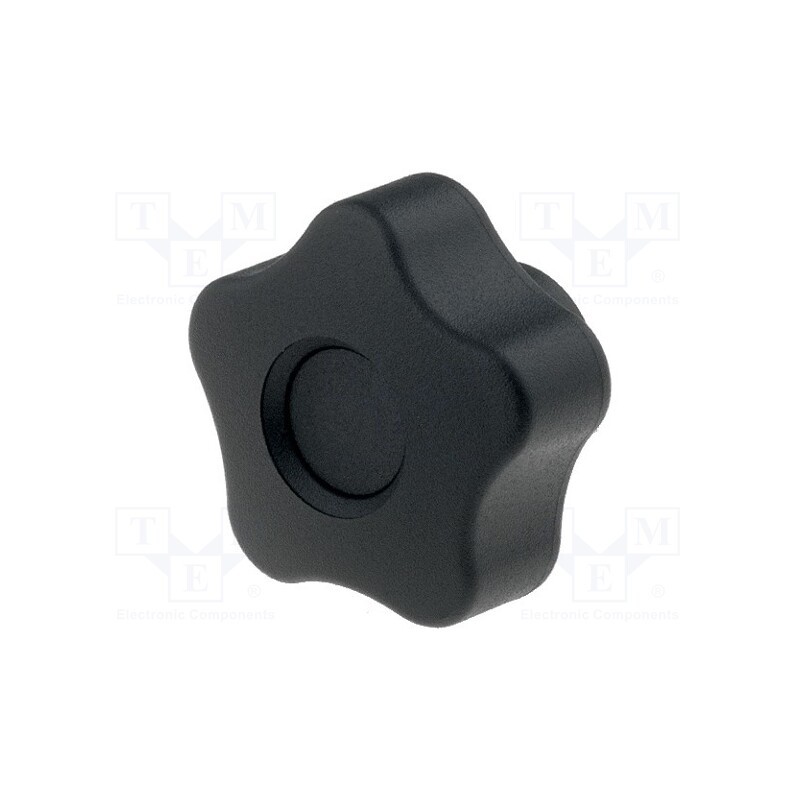 10 pcs : VCT.32 B-M6 - Knob, Ø: 32mm, Int.thread: M6, 12mm, H: 23mm, technopolymer PP