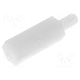 50 pcs : TP-14 - Screwed spacer sleeve, hexagonal, polyamide, M3, M3, 14mm