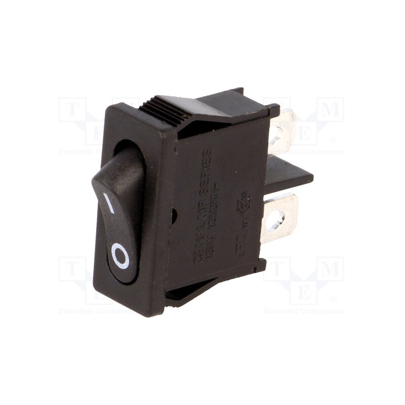 10 pcs : MRH10-C5N-BBN - ROCKER, SPST, Pos: 2, ON-OFF, 10A/250VAC, black, none, Body: black