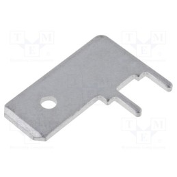 50 pcs : 928814-1 - Terminal: flat, 6.3mm, 0.8mm, male, THT, brass, tinned, angled 90°
