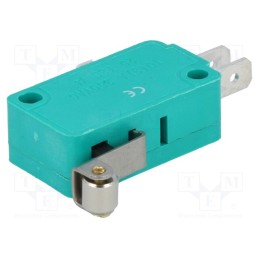 10 pcs : - Microswitch SNAP ACTION, 10A/250VAC, with lever (with roller)