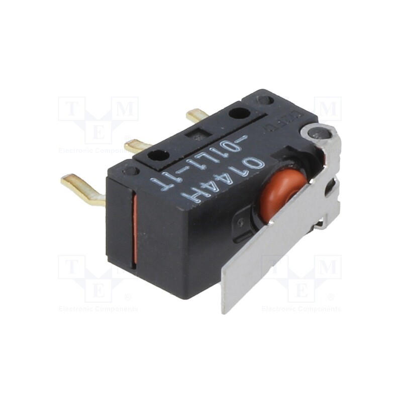 10 pcs : D2FD-01L1-1T - Microswitch SNAP ACTION, 0.1A/125VAC, 0.1A/30VDC, with lever