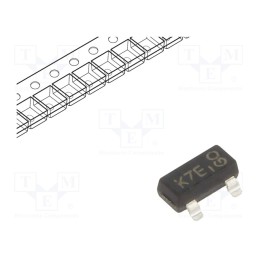 50 pcs : BAS70-05-7-F - Diode: Schottky rectifying, SMD, 70V, 70mA, SOT23,