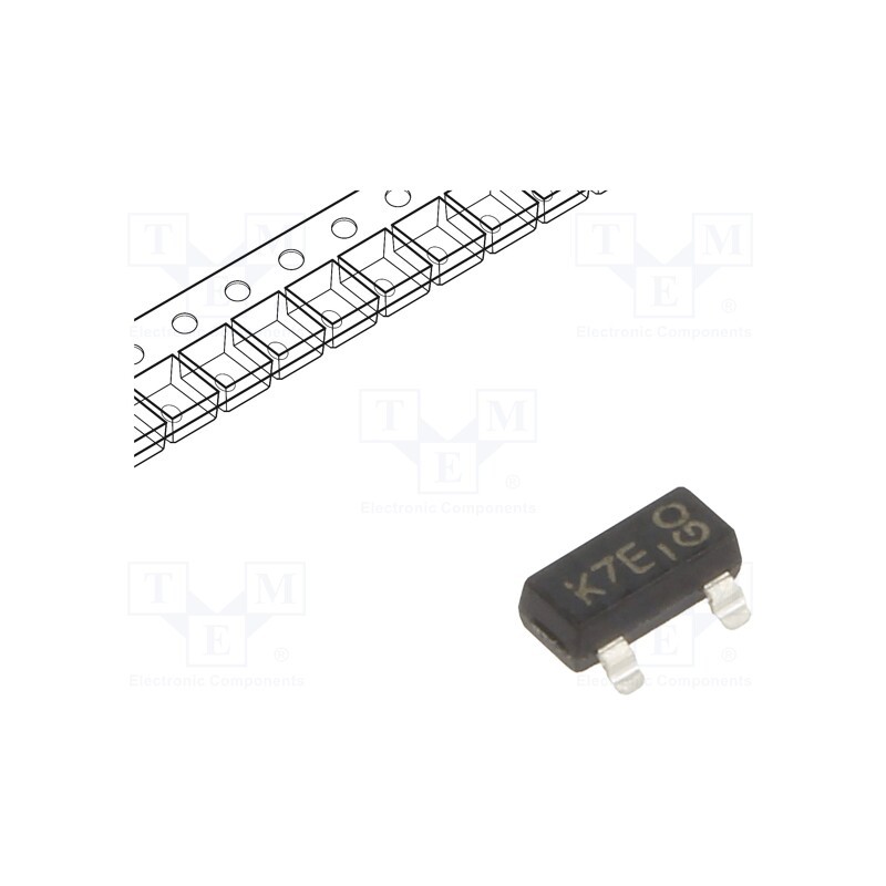 50 pcs : BAS70-05-7-F - Diode: Schottky rectifying, SMD, 70V, 70mA, SOT23,