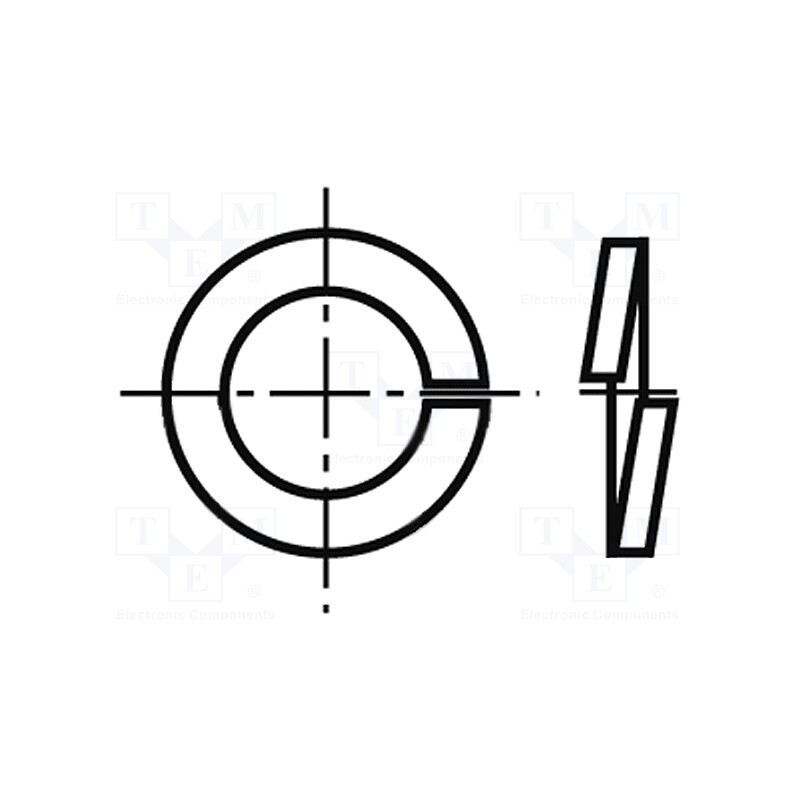 500 pcs : 3062117 - Washer, spring, M8, D12.7mm, h2mm, A2 stainless steel, DIN 7980