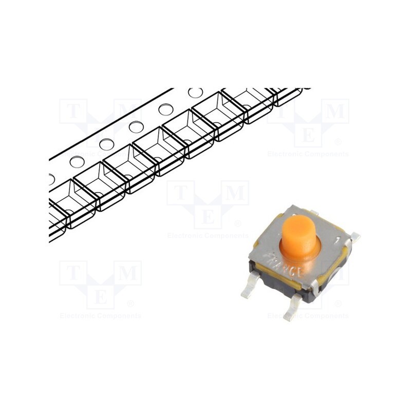 20 pcs : KSC421G 70 SH LFS - Microswitch TACT, SPST-NO, Pos: 2, 0.05A/32VDC, SMT, none, 1.7N