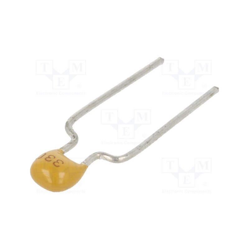 50 pcs : CT40805N330J500F3R - Capacitor: ceramic, 33pF, 50V, C0G (NP0), ±5%, THT, 5mm