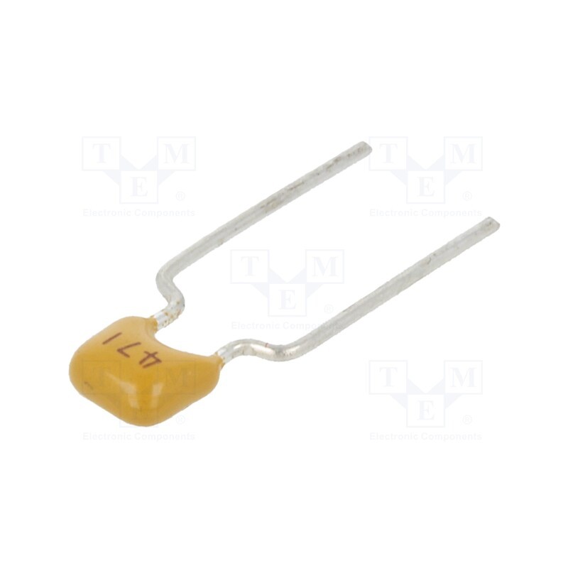 50 pcs : CT40805B471K101F3R - Capacitor: ceramic, 470pF, 100V, X7R, ±10%, THT, 5mm