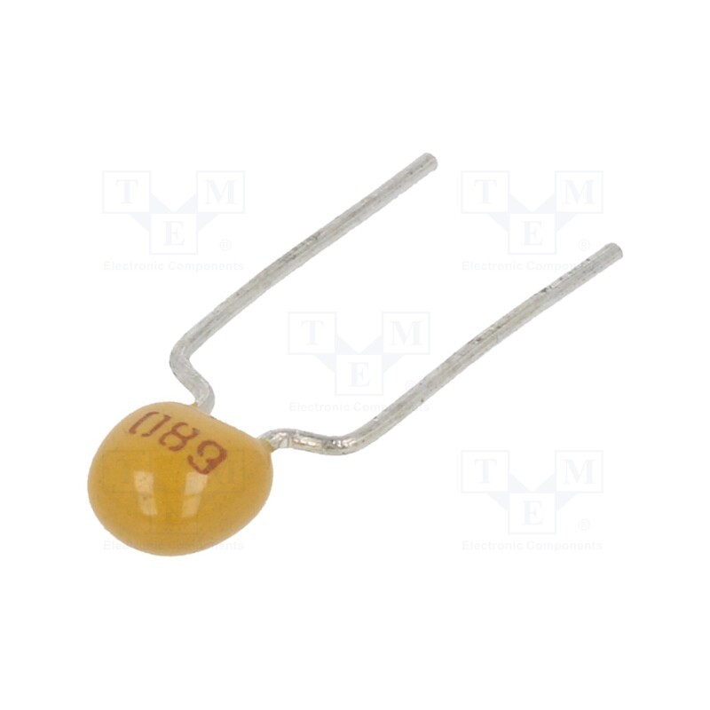 50 pcs : CT40805N680J500F3R - Capacitor: ceramic, 68pF, 50V, C0G (NP0), ±5%, THT, 5mm