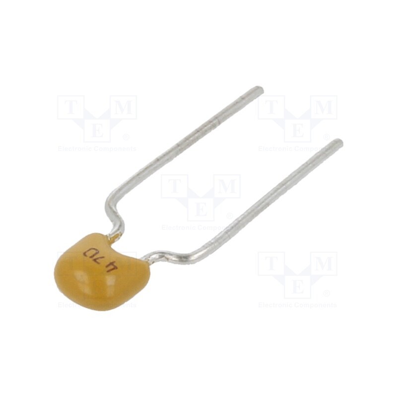 50 pcs : CT40805N470J500F3R - Capacitor: ceramic, 47pF, 50V, C0G (NP0), ±5%, THT, 5mm