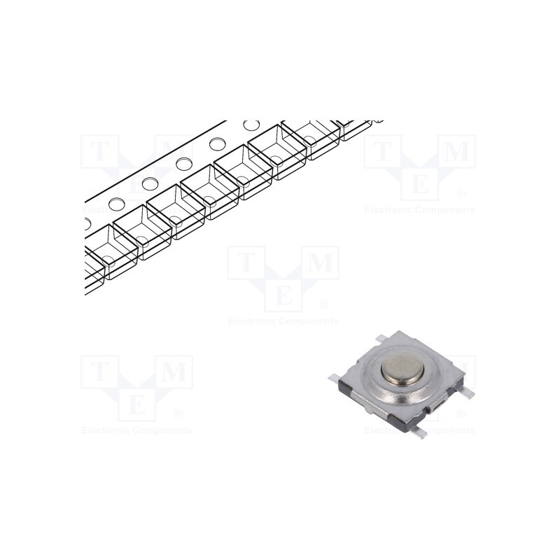 10 pcs : TSS 507 - Microswitch TACT, SPST-NO, Pos: 2, 0.05A/42VDC, SMD, none, 2.5N
