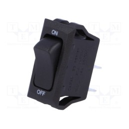 10 pcs : HB-110-C7N-BBG-A - ROCKER, SPST, Pos: 2, ON-OFF, 16A/250VAC, black-green, none, UL94V-2