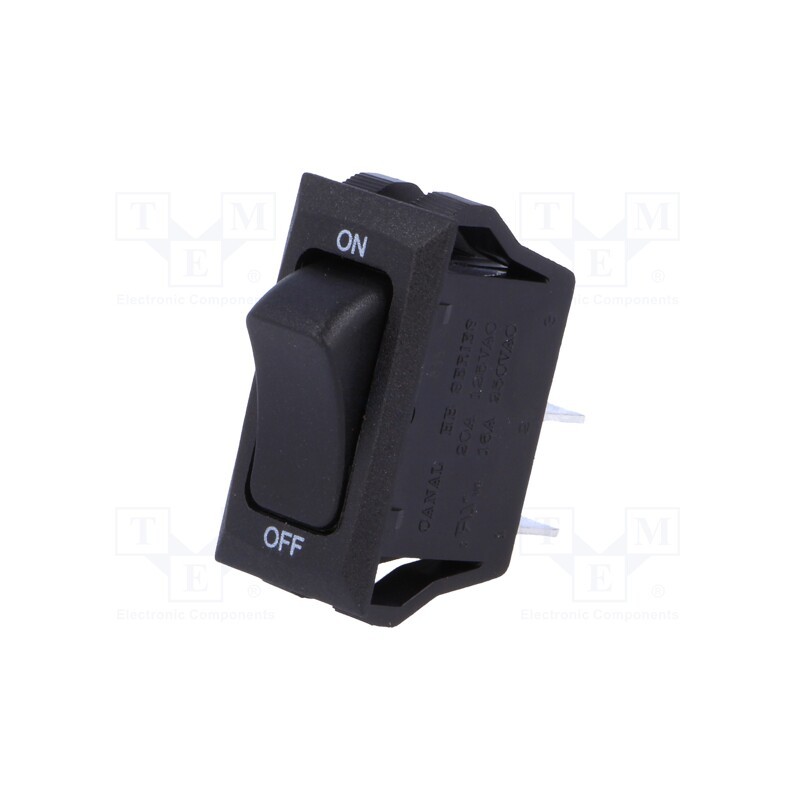 10 pcs : HB-110-C7N-BBG-A - ROCKER, SPST, Pos: 2, ON-OFF, 16A/250VAC, black-green, none, UL94V-2