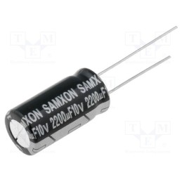 20 pcs : EGT228M1AG20RRSHP - Capacitor: electrolytic, low ESR, THT, 2200uF, 10VDC, Ø10x20mm