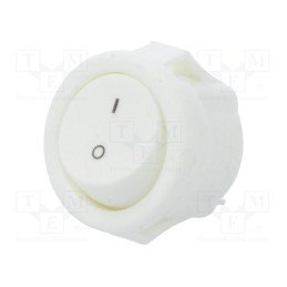 10 pcs : MR5-110-R5N-WWBC-3 - ROCKER, SPST, Pos: 2, ON-OFF, 3A/250VAC, white, none, 20mΩ, round