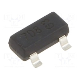 50 pcs : DMN67D8L-7 - Transistor: N-MOSFET, unipolar, 60V, 0.15A, Idm: 0.8A, 0.34W, SOT23