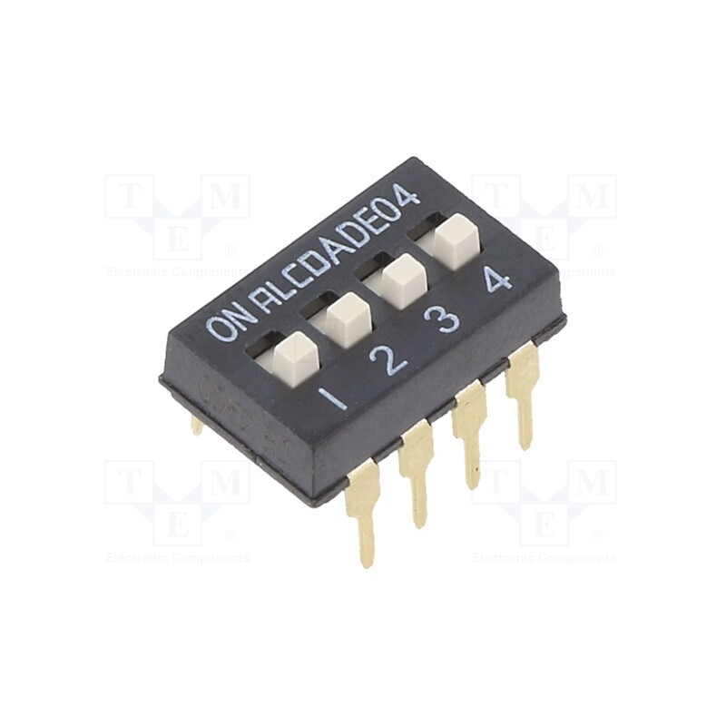10 pcs : 1825057-3 - Switch: DIP-SWITCH, ON-OFF, 0.1A/24VDC, Pos: 2, -30÷85°C, THT, ADE