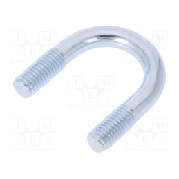 10 pcs : CB.8..23..42(1/2') - U-bolt, B, 1.25, steel, zinc, Thread len: 16mm, for fixing pipes