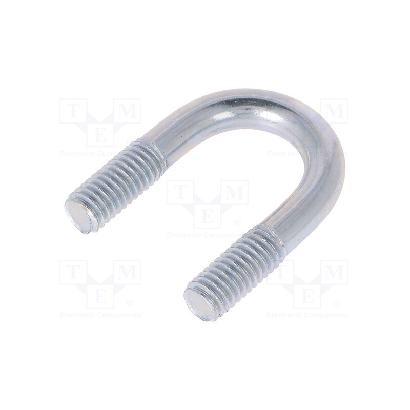 10 pcs : CB.6..14..32 - U-bolt, B, 1, steel, zinc, Thread len: 13mm, for fixing pipes