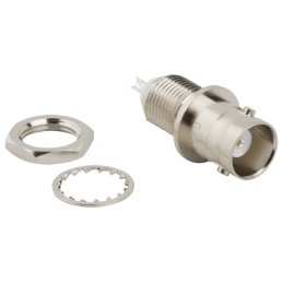 1 pcs - Amphenol RF BNC Series, jack Panel Mount BNC Connector, 50Ω, Solder Termination, Straight Body