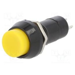 10 pcs : PS11AYL - Switch: push-button, Pos: 2, SPST-NO, 1A/250VAC, OFF-ON, Ø12mm