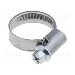 10 pcs : 52003160 - Worm gear clamp, 16÷25mm, steel, Plating: zinc