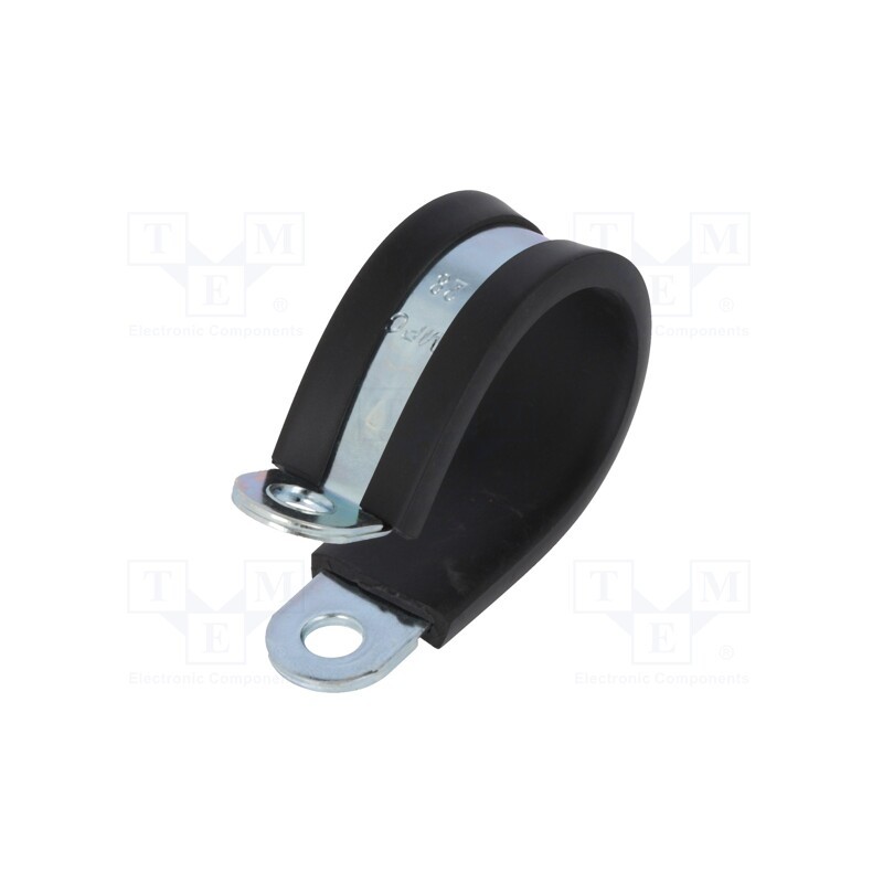 10 pcs : LKD12815 - Fixing clamp, ØBundle : 28mm, W: 15mm, steel, Cover material: EPDM