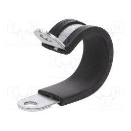 10 pcs : 61825400 - Fixing clamp, ØBundle : 25mm, W: 15mm, steel, Ømount.hole: 6.4mm