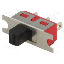 10 pcs : - Switch: slide, Pos: 3, SP3T, 2A/250VAC, 5A/28VDC, ON-OFF-ON, 1000MΩ