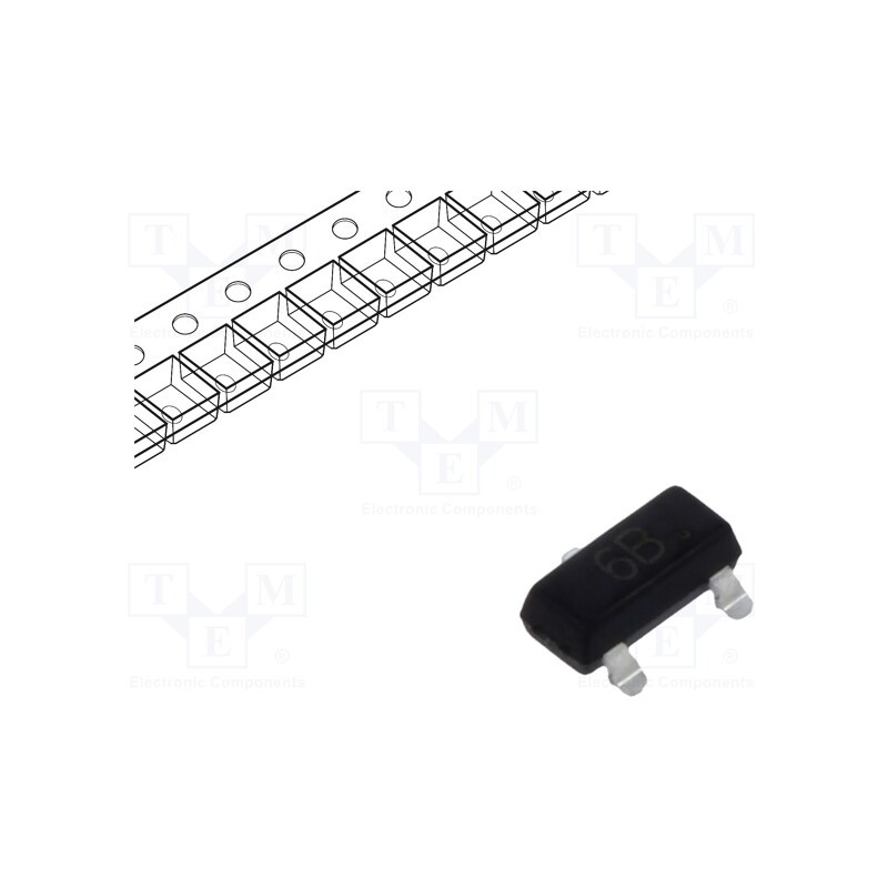 50 pcs : BC817-25-TP - Transistor: NPN, bipolar, 45V, 0.5A, 300mW, SOT23
