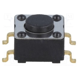 10 pcs : HP0315AFKP4-S - Microswitch TACT, SPST, Pos: 2, 0.01A/28VDC, 6.2x6.2x4.4mm, 4.4mm