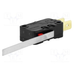10 pcs : D3V-163-1C4 - Microswitch SNAP ACTION, 16A/250VAC, 10A/30VDC, with lever, SPDT